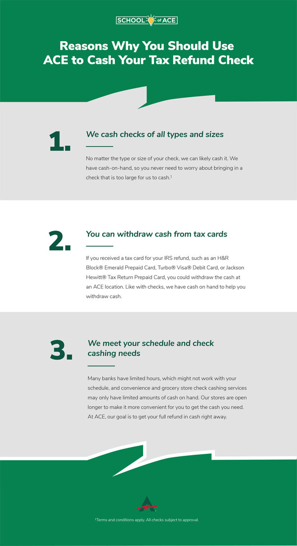 Use ACE for Your Tax Refund Infographic Use ACE for Your Tax Refund Infographic