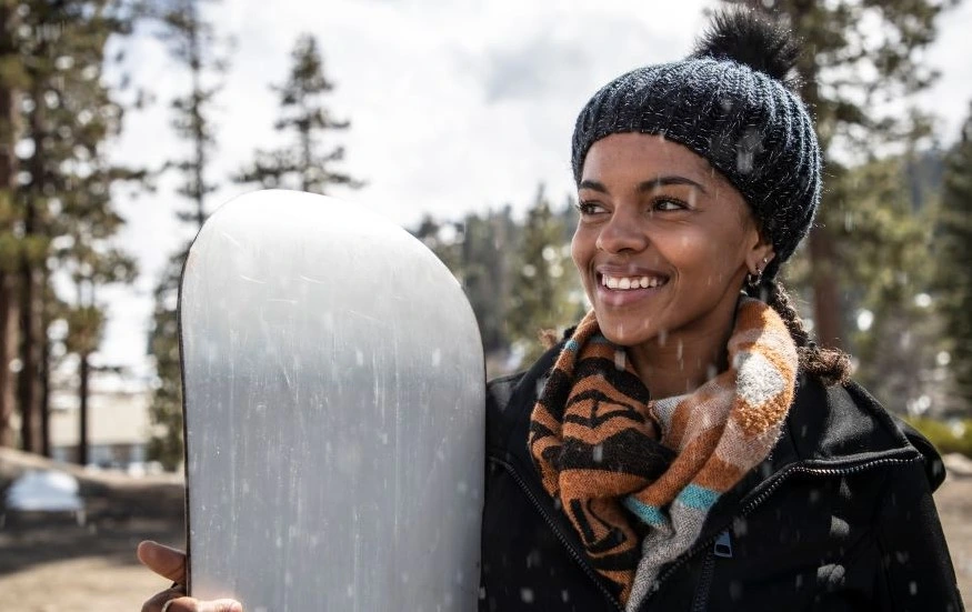 snow boarding in Northern California