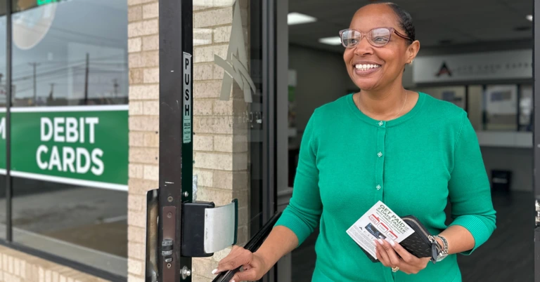 walking out of ACE store customer leaving ACE store