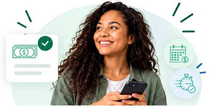 woman checking her balance on her phone woman checking her balance on her phone
