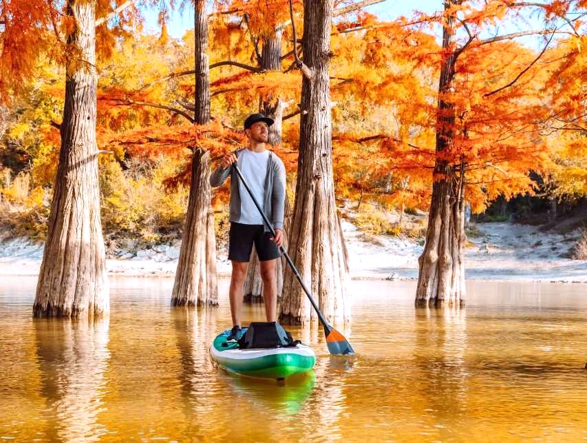 paddle boarding in the Louisiana bayou